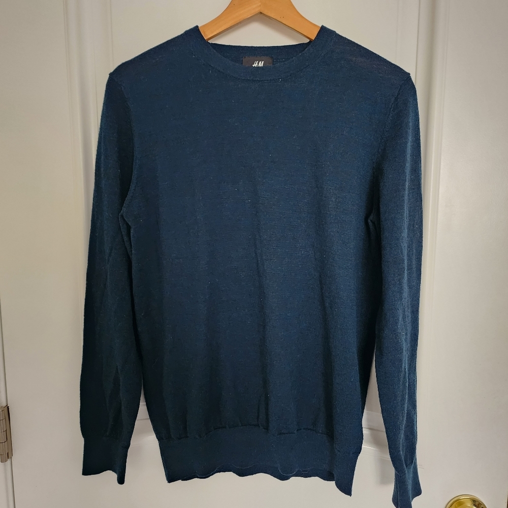 H&M Men's Wool Blend Crew Neck Sweater